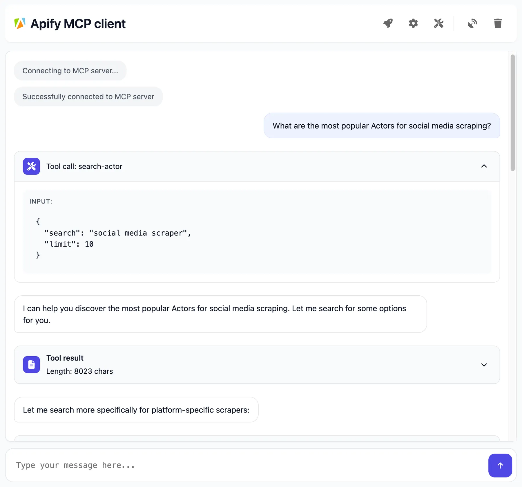 Tester-MCP-client-screenshot