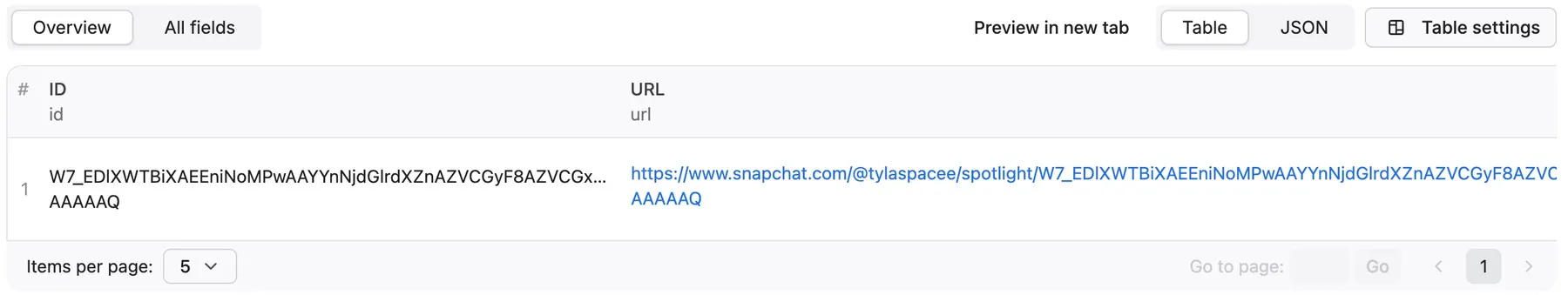 Snapchat Video Downloader output