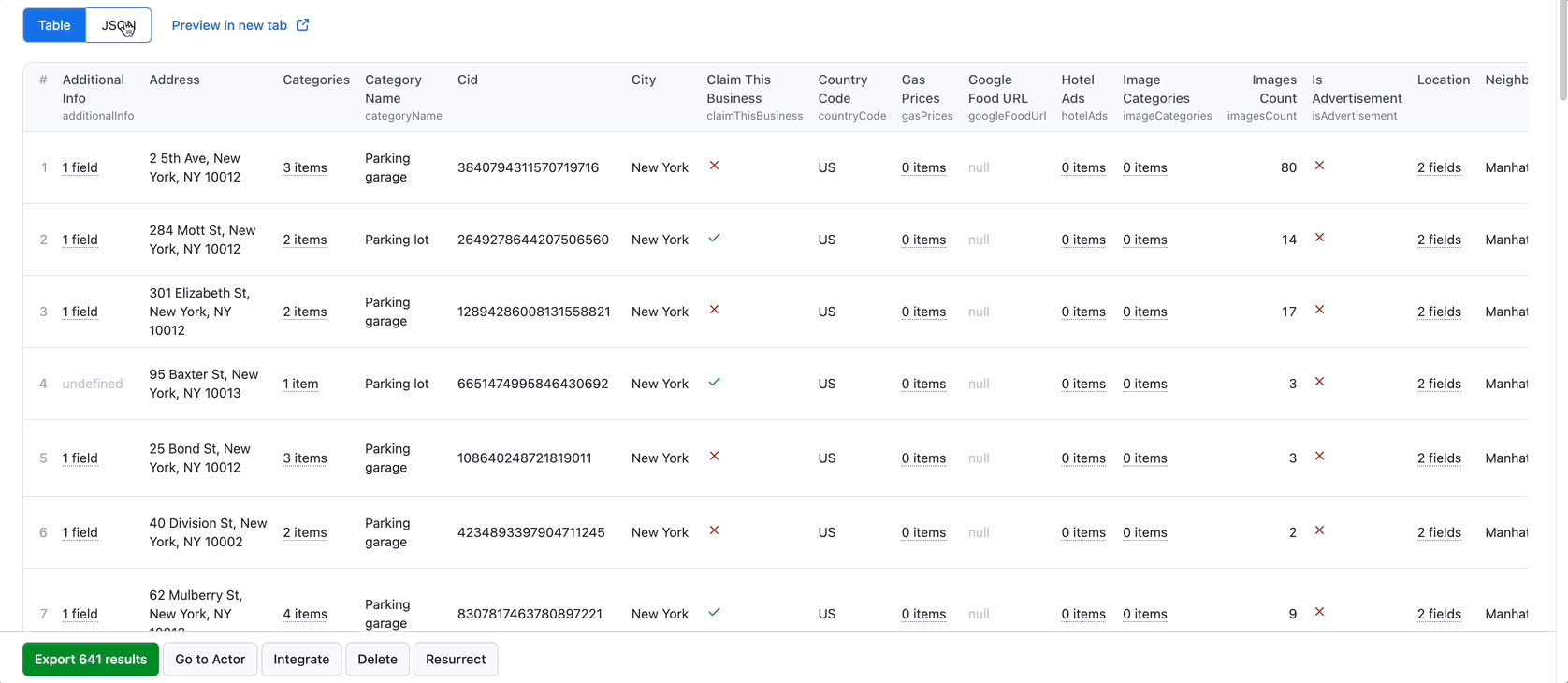 extract data from google maps