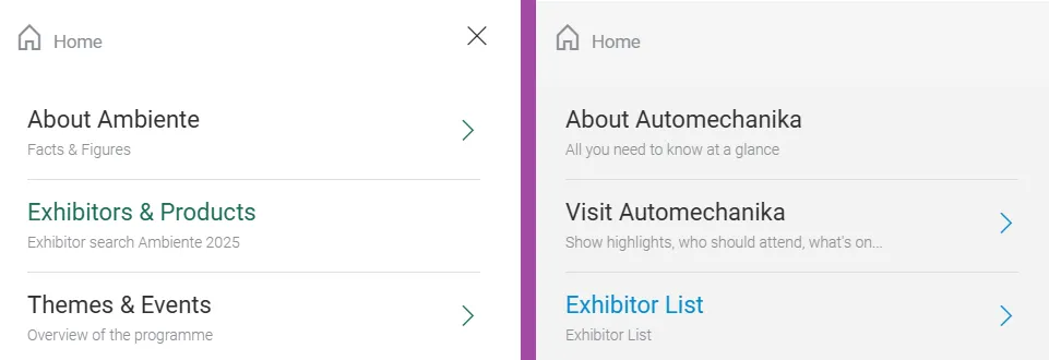 exhibitor list