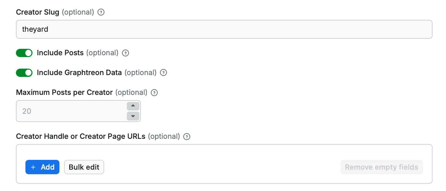 Scraper Sample Input